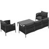 ΣΕΤ ΣΑΛΟΝΙ ΕΞΩΤΕΡΙΚΟΥ ΧΩΡΟΥ 4ΤΜΧ POLARIS SM6211.01 ΓΚΡΙ ΑΛΟΥΜΙΝΙΟ-ΣΧΟΙΝΙ-OLEFIN