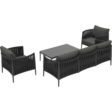 ΣΕΤ ΣΑΛΟΝΙ ΕΞΩΤΕΡΙΚΟΥ ΧΩΡΟΥ 4ΤΜΧ POLARIS SM6211.01 ΓΚΡΙ ΑΛΟΥΜΙΝΙΟ-ΣΧΟΙΝΙ-OLEFIN