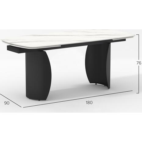 ΤΡΑΠΕΖΙ ΤΡΑΠΕΖΑΡΙΑΣ ΣΕΙΡΑ OBSESSION SM18087 ΚΕΡΑΜΙΚΟ TOP-ΜΕΤΑΛΛΙΚΑ ΠΟΔΙΑ 180x90εκ
