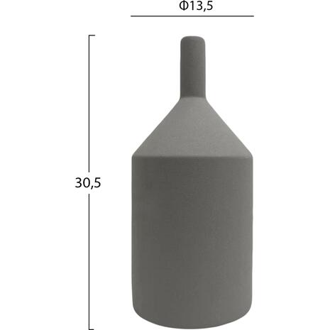 ΕΠΙΤΡΑΠΕΖΙΟ ΚΕΡΑΜΙΚΟ ΔΙΑΚΟΣΜΗΤΙΚΟ GALAD HM4608.03 ΓΚΡΙ ΜΑΤ Φ13x30Υεκ