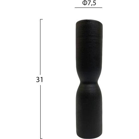 ΕΠΙΤΡΑΠΕΖΙΟ ΚΕΡΑΜΙΚΟ ΔΙΑΚΟΣΜΗΤΙΚΟ SCEPTER HM4615.02 ΜΑΥΡΟ ΜΑΤ Φ7,5x30,5Υεκ