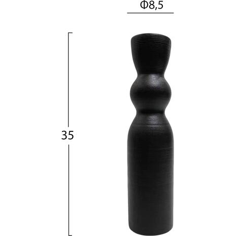 ΕΠΙΤΡΑΠΕΖΙΟ ΚΕΡΑΜΙΚΟ ΔΙΑΚΟΣΜΗΤΙΚΟ SCEPTER HM4614.02 ΜΑΥΡΟ ΜΑΤ Φ8x35Υ εκ.