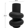 ΕΠΙΤΡΑΠΕΖΙΟ ΚΕΡΑΜΙΚΟ ΔΙΑΚΟΣΜΗΤΙΚΟ ROOK HM4627.02 ΜΑΥΡΟ ΜΑΤ Φ16x25,5Υεκ
