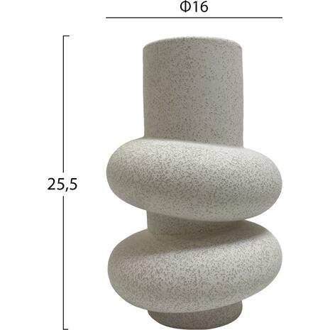 ΕΠΙΤΡΑΠΕΖΙΟ ΚΕΡΑΜΙΚΟ ΔΙΑΚΟΣΜΗΤΙΚΟ ROOK HM4627.01 ΥΠΟΛΕΥΚΟ ΚΡΥΣΤΑΛΛΙΚΟ Φ16x25,5Υεκ