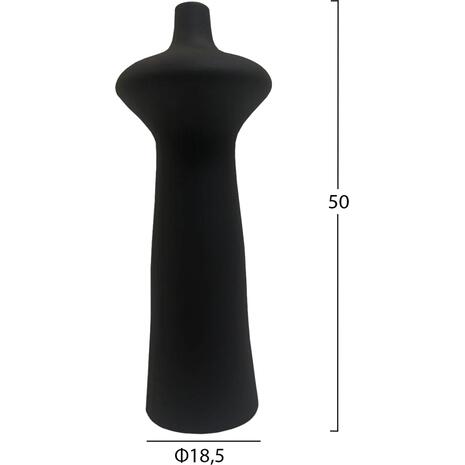ΕΠΙΤΡΑΠΕΖΙΟ ΚΕΡΑΜΙΚΟ ΔΙΑΚΟΣΜΗΤΙΚΟ SCEPTER HM4636.02 ΜΑΥΡΟ ΜΑΤ Φ18x49Υεκ