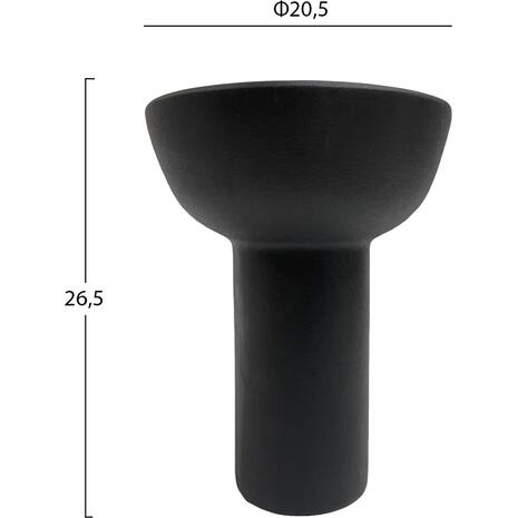 ΕΠΙΤΡΑΠΕΖΙΟ ΚΕΡΑΜΙΚΟ ΔΙΑΚΟΣΜΗΤΙΚΟ ELENDIL HM4603.02 ΜΑΥΡΟ ΜΑΤ Φ20x26.5Υεκ