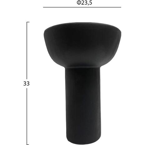 ΕΠΙΤΡΑΠΕΖΙΟ ΚΕΡΑΜΙΚΟ ΔΙΑΚΟΣΜΗΤΙΚΟ ELENDIL HM4602.02 ΜΑΥΡΟ ΜΑΤ Φ23x32Υ εκ