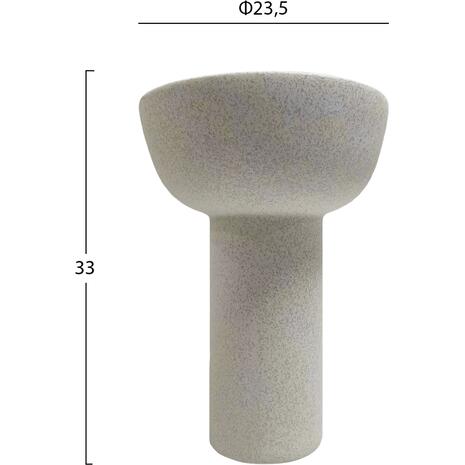 ΕΠΙΤΡΑΠΕΖΙΟ ΚΕΡΑΜΙΚΟ ΔΙΑΚΟΣΜΗΤΙΚΟ ELENDIL HM4602.01 ΥΠΟΛΕΥΚΟ ΚΡΥΣΤΑΛΛΙΚΟ Φ23x32Υ εκ.