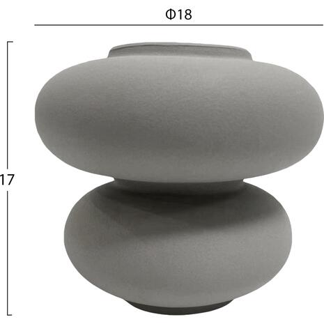 ΕΠΙΤΡΑΠΕΖΙΟ ΚΕΡΑΜΙΚΟ ΔΙΑΚΟΣΜΗΤΙΚΟ ROOK HM4629.03 ΓΚΡΙ ΜΑΤ Φ18x17Υεκ
