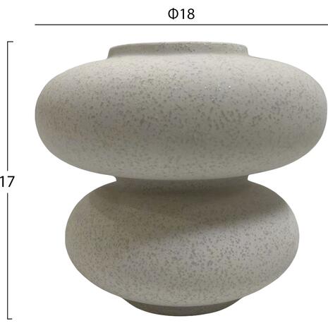 ΕΠΙΤΡΑΠΕΖΙΟ ΚΕΡΑΜΙΚΟ ΔΙΑΚΟΣΜΗΤΙΚΟ ROOK HM4629.01 ΥΠΟΛΕΥΚΟ ΚΡΥΣΤΑΛΛΙΚΟ Φ18x17Υεκ