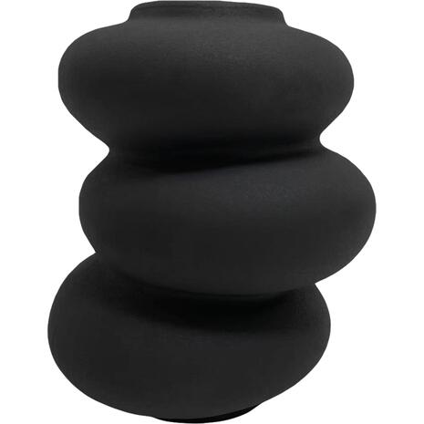 ΕΠΙΤΡΑΠΕΖΙΟ ΚΕΡΑΜΙΚΟ ΔΙΑΚΟΣΜΗΤΙΚΟ ROOK HM4628.02 ΜΑΥΡΟ ΜΑΤ Φ14x19Υεκ