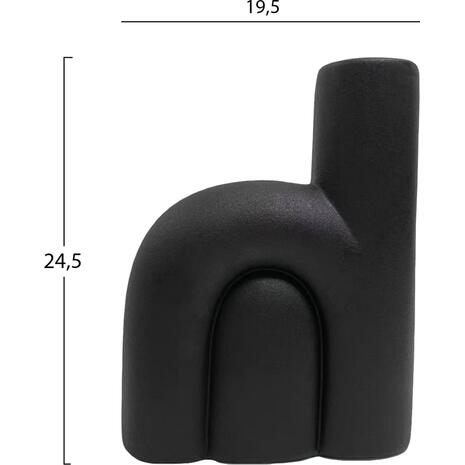 ΕΠΙΤΡΑΠΕΖΙΟ ΚΕΡΑΜΙΚΟ ΔΙΑΚΟΣΜΗΤΙΚΟ ARCON HM4640.02 ΜΑΥΡΟ ΜΑΤ 19x7x24Υ εκ.