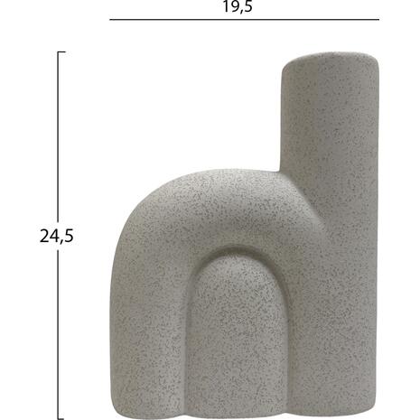 ΕΠΙΤΡΑΠΕΖΙΟ ΚΕΡΑΜΙΚΟ ΔΙΑΚΟΣΜΗΤΙΚΟ ARCON HM4640.01 ΚΡΥΣΤΑΛΛΙΚΟ ΥΠΟΛΕΥΚΟ 19x7x24Υ εκ.