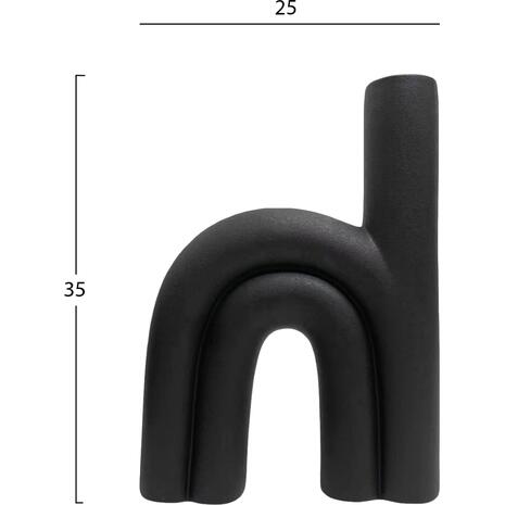 ΕΠΙΤΡΑΠΕΖΙΟ ΚΕΡΑΜΙΚΟ ΔΙΑΚΟΣΜΗΤΙΚΟ ARCON HM4638.02 ΜΑΥΡΟ ΜΑΤ 25,5x6x34Υεκ