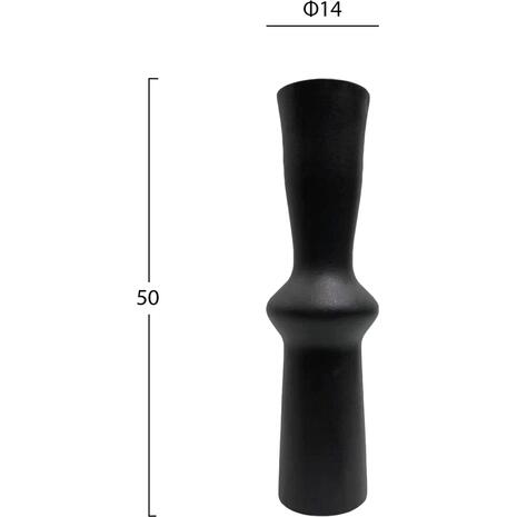 ΕΠΙΤΡΑΠΕΖΙΟ ΚΕΡΑΜΙΚΟ ΔΙΑΚΟΣΜΗΤΙΚΟ SCEPTER HM4637.02 ΜΑΥΡΟ ΜΑΤ Φ14x50Υεκ
