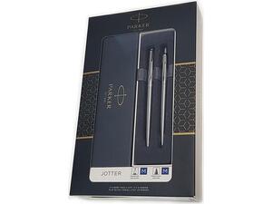 Σετ κασετίνα δώρου Parker Πένα & Στυλό Jotter Core Duo Stainless Steel CT (FP+BP)