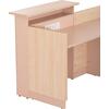 ΓΡΑΦΕΙΟ ΥΠΟΔΟΧΗΣ DALTON HM2068.02 ΜΕΛΑΜΙΝΗ ΣΕ SONAMA-ΜΠΕΖ 240x80x106Υεκ.