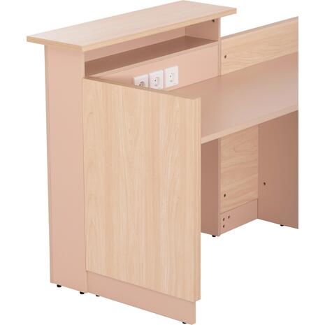 ΓΡΑΦΕΙΟ ΥΠΟΔΟΧΗΣ DALTON HM2068.02 ΜΕΛΑΜΙΝΗ ΣΕ SONAMA-ΜΠΕΖ 240x80x106Υεκ.