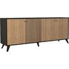 ΜΠΟΥΦΕΣ ΜΕΛΑΜΙΝΗΣ KRUDEN HM9446.11 ΜΑΥΡΟ-ΦΥΣΙΚΟ 180x40x78.6Υεκ.