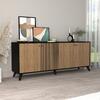 ΜΠΟΥΦΕΣ ΜΕΛΑΜΙΝΗΣ KRUDEN HM9446.11 ΜΑΥΡΟ-ΦΥΣΙΚΟ 180x40x78.6Υεκ.