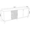 ΜΠΟΥΦΕΣ ΜΕΛΑΜΙΝΗΣ KRUDEN HM9446.11 ΜΑΥΡΟ-ΦΥΣΙΚΟ 180x40x78.6Υεκ.