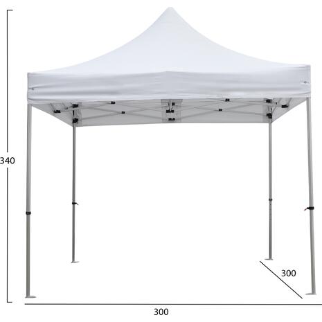 GAZEBO ΕΠΑΓΓΕΛΜΑΤΙΚΟ ΒΑΡΕΩΣ ΤΥΠΟΥ CRESSEN HM6305 ΠΤΥΣΣΟΜΕΝΟ ΑΛΟΥΜΙΝΙΟΥ 3x3x3,4Y