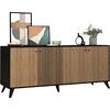 ΜΠΟΥΦΕΣ ΜΕΛΑΜΙΝΗΣ KRUDEN HM9446.11 ΜΑΥΡΟ-ΦΥΣΙΚΟ 180x40x78.6Υεκ.