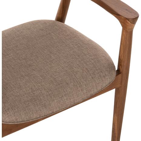 ΠΟΛΥΘΡΟΝΑ JAMES HM18259 TEAK WOOD ΜΕ ΣΑΜΠΑΝΙ ΥΦΑΣΜΑ 57x52x76Υεκ.