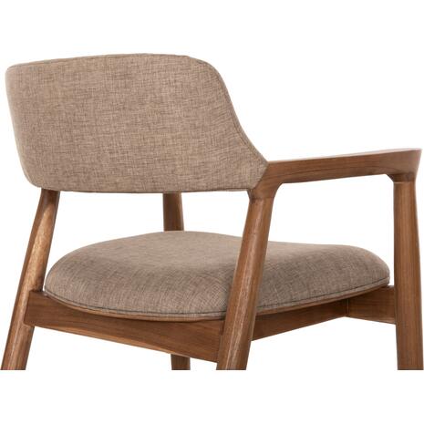 ΠΟΛΥΘΡΟΝΑ JAMES HM18259 TEAK WOOD ΜΕ ΣΑΜΠΑΝΙ ΥΦΑΣΜΑ 57x52x76Υεκ.