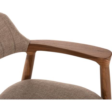 ΠΟΛΥΘΡΟΝΑ JAMES HM18259 TEAK WOOD ΜΕ ΣΑΜΠΑΝΙ ΥΦΑΣΜΑ 57x52x76Υεκ.