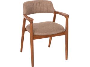 ΠΟΛΥΘΡΟΝΑ JAMES HM18259 TEAK WOOD ΜΕ ΣΑΜΠΑΝΙ ΥΦΑΣΜΑ 57x52x76Υεκ.