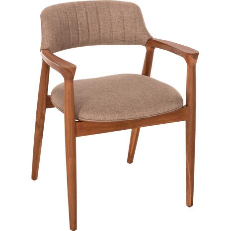 ΠΟΛΥΘΡΟΝΑ JAMES HM18259 TEAK WOOD ΜΕ ΣΑΜΠΑΝΙ ΥΦΑΣΜΑ 57x52x76Υεκ.