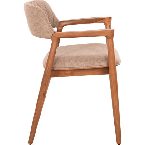 ΠΟΛΥΘΡΟΝΑ JAMES HM18259 TEAK WOOD ΜΕ ΣΑΜΠΑΝΙ ΥΦΑΣΜΑ 57x52x76Υεκ.