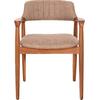 ΠΟΛΥΘΡΟΝΑ JAMES HM18259 TEAK WOOD ΜΕ ΣΑΜΠΑΝΙ ΥΦΑΣΜΑ 57x52x76Υεκ.