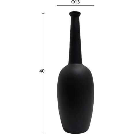 ΕΠΙΤΡΑΠΕΖΙΟ ΚΕΡΑΜΙΚΟ ΔΙΑΚΟΣΜΗΤΙΚΟ ELENDIL HM4591.02 ΜΑΥΡΟ ΜΑΤ Φ12x39.5Υεκ