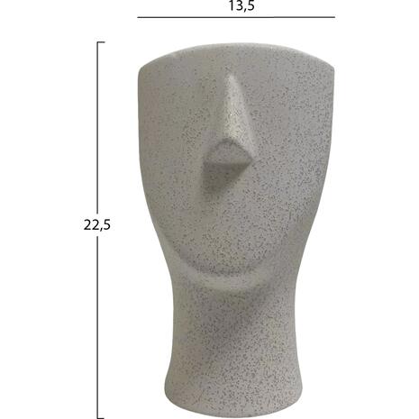 ΕΠΙΤΡΑΠΕΖΙΟ ΚΕΡΑΜΙΚΟ ΔΙΑΚΟΣΜΗΤΙΚΟ HUMANS HM4632 ΥΠΟΛΕΥΚΟ ΚΡΥΣΤΑΛΛΙΚΟ Φ13x22Υεκ