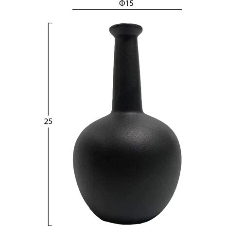 ΕΠΙΤΡΑΠΕΖΙΟ ΚΕΡΑΜΙΚΟ ΔΙΑΚΟΣΜΗΤΙΚΟ ELENDIL HM4593.02 ΜΑΥΡΟ ΜΑΤ 14,5x25Υεκ