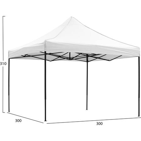 ΚΙΟΣΚΙ/GAZEBO MATTHEW HM6310 ΠΤΥΣΣΟΜΕΝΟ-ΣΚΕΛΕΤΟΣ ΜΕΤΑΛ.ΜΑΥΡΟΣ-ΛΕΥΚΟ ΥΦΑΣΜΑ 3x3x3,10Yμ