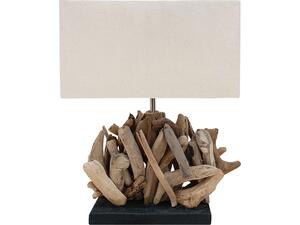 ΕΠΙΤΡΑΠΕΖΙΟ ΟΡΘΟΓΩΝΙΟ ΦΩΤΙΣΤΙΚΟ TWIGGY HM4424 DRIFTWOOD & ΛΕΥΚΟ ΚΑΠΕΛΟ 35.5x15x47Υεκ.