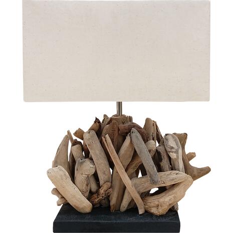 ΕΠΙΤΡΑΠΕΖΙΟ ΟΡΘΟΓΩΝΙΟ ΦΩΤΙΣΤΙΚΟ TWIGGY HM4424 DRIFTWOOD & ΛΕΥΚΟ ΚΑΠΕΛΟ 35.5x15x47Υεκ.