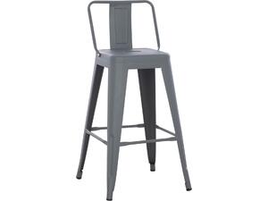 ΣΚΑΜΠΟ ΜΠΑΡ ΜΕΣΑΙΟΥ ΥΨΟΥΣ ΜΕΤΑΛΛΙΚΟ MELITA-PRO HM8574.50 ΓΚΡΙ 43x43x88Υεκ. (Γκρι)