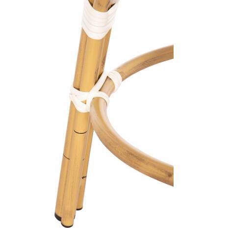 ΣΚΑΜΠΟ ΑΛΟΥΜΙΝΙΟΥ CHINO HM6285.03 BAMBOO LOOK-TEXTILENE ΛΕΥΚΟ-ΜΑΥΡΟ Φ36x46Υεκ.