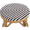 ΣΚΑΜΠΟ ΑΛΟΥΜΙΝΙΟΥ CHINO HM6285.03 BAMBOO LOOK-TEXTILENE ΛΕΥΚΟ-ΜΑΥΡΟ Φ36x46Υεκ.