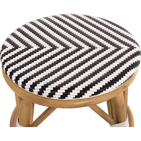 ΣΚΑΜΠΟ ΑΛΟΥΜΙΝΙΟΥ CHINO HM6285.03 BAMBOO LOOK-TEXTILENE ΛΕΥΚΟ-ΜΑΥΡΟ Φ36x46Υεκ.