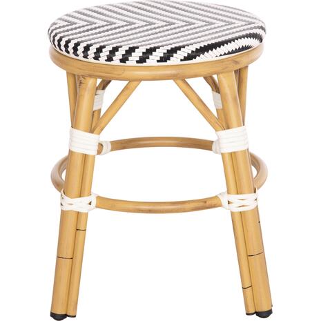 ΣΚΑΜΠΟ ΑΛΟΥΜΙΝΙΟΥ CHINO HM6285.03 BAMBOO LOOK-TEXTILENE ΛΕΥΚΟ-ΜΑΥΡΟ Φ36x46Υεκ.