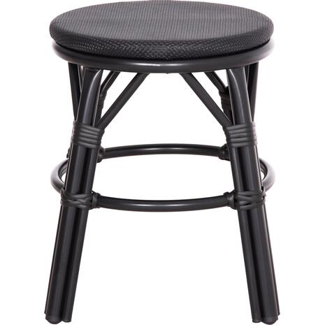 ΣΚΑΜΠΟ ΑΛΟΥΜΙΝΙΟΥ CHINO HM6285.02 BAMBOO LOOK & TEXTILENE ΣΕ ΜΑΥΡΟ Φ36x46Υεκ.