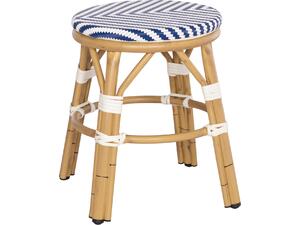 ΣΚΑΜΠΟ ΑΛΟΥΜΙΝΙΟΥ CHINO HM6285.05 BAMBOO LOOK-TEXTILENE ΛΕΥΚΟ-ΜΠΛΕ Φ36x46Υεκ. (Λευκό)
