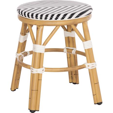 ΣΚΑΜΠΟ ΑΛΟΥΜΙΝΙΟΥ CHINO HM6285.03 BAMBOO LOOK-TEXTILENE ΛΕΥΚΟ-ΜΑΥΡΟ Φ36x46Υεκ.