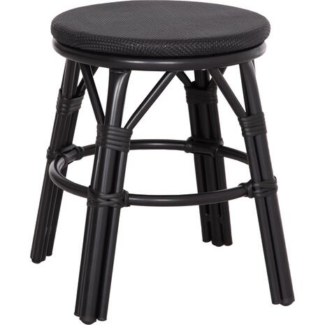 ΣΚΑΜΠΟ ΑΛΟΥΜΙΝΙΟΥ CHINO HM6285.02 BAMBOO LOOK & TEXTILENE ΣΕ ΜΑΥΡΟ Φ36x46Υεκ.