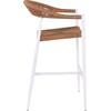 MADY Σκαμπό Bar, ALU Άσπρο, Rope Wicker Φυσικό (Ε6720,2)
